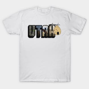 Utah The Beehive State Big Letter T-Shirt